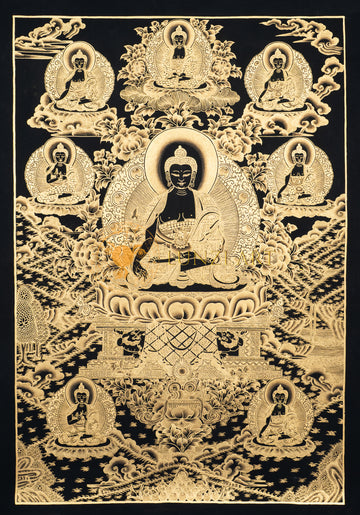 Hand-Painted Medicine Budhha Thangka