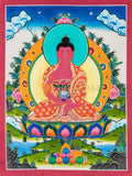 Hand-painted Amitabha Buddha Thangka - T-B-HT RB-AB 0031
