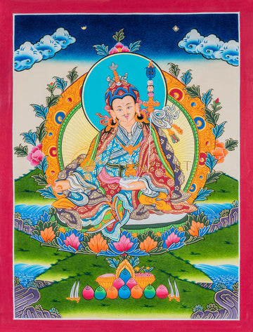 Hand-painted Guru Rinpoche Thangka Painting
