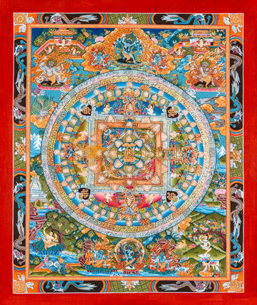 The Universal Essence: Hand-Painted Shakyamuni Buddha Mandala Thangka - T-B-HT-OB-AU-BM-0048