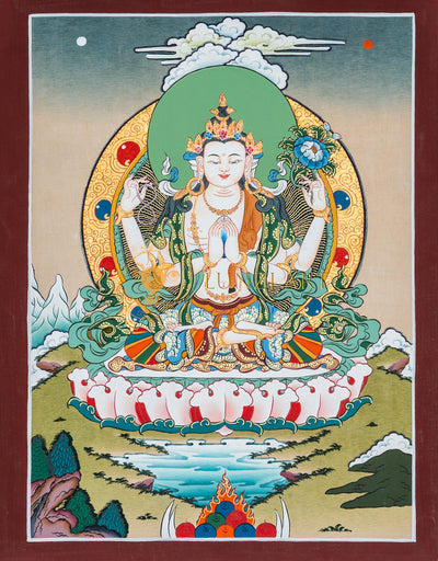 Four-Armed Chenrezig: The Essence of Compassion - T-B-HT-BB-C-0051