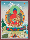 Amitabha Buddha Thangka: The Ruby Light of Sukhavati - T-B-HT-BB-AB-0054