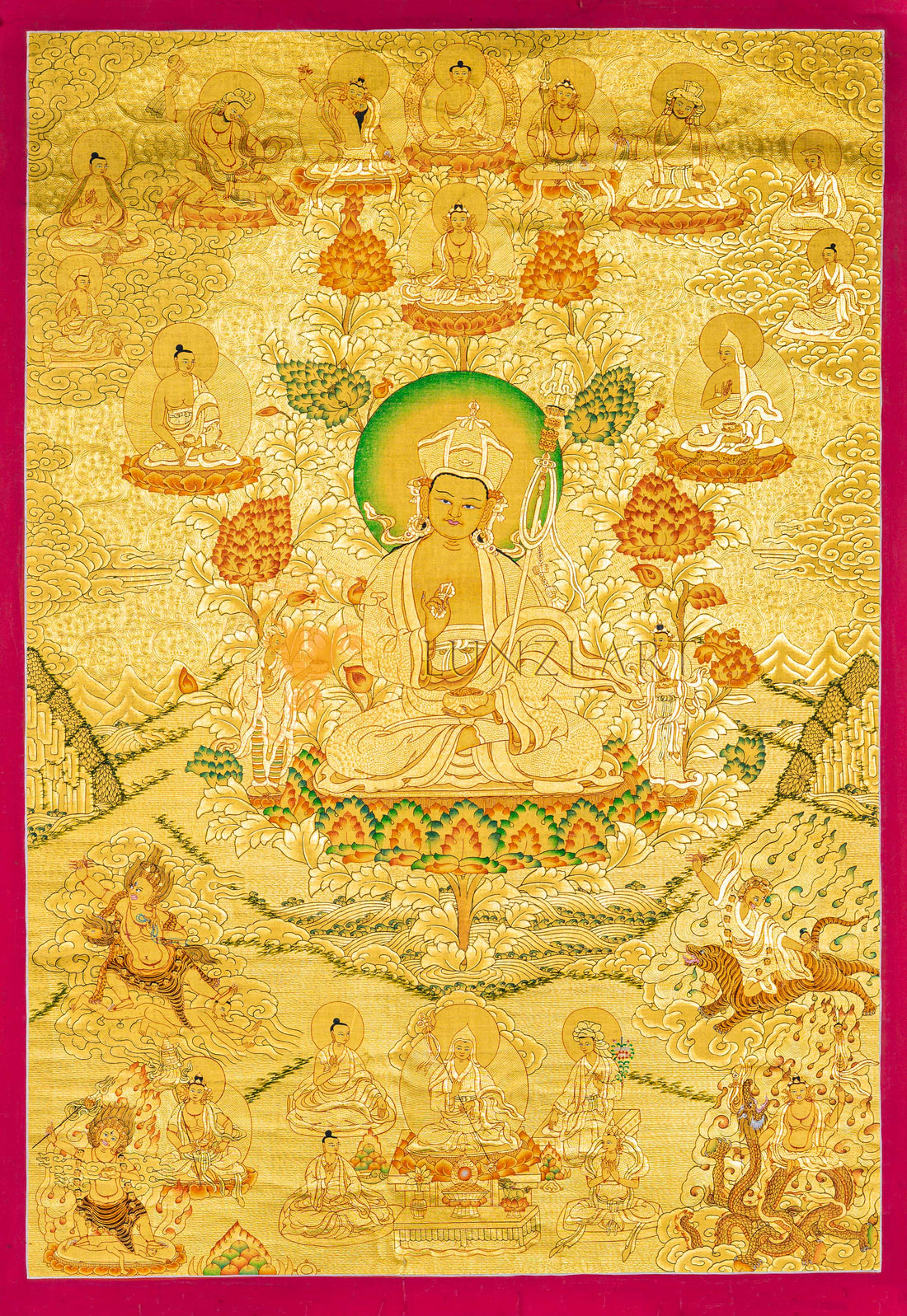 Guru Rinpoche Thangka: The Sovereign Master of Tantric Wisdom - T-B-HT-RB-GR-0079