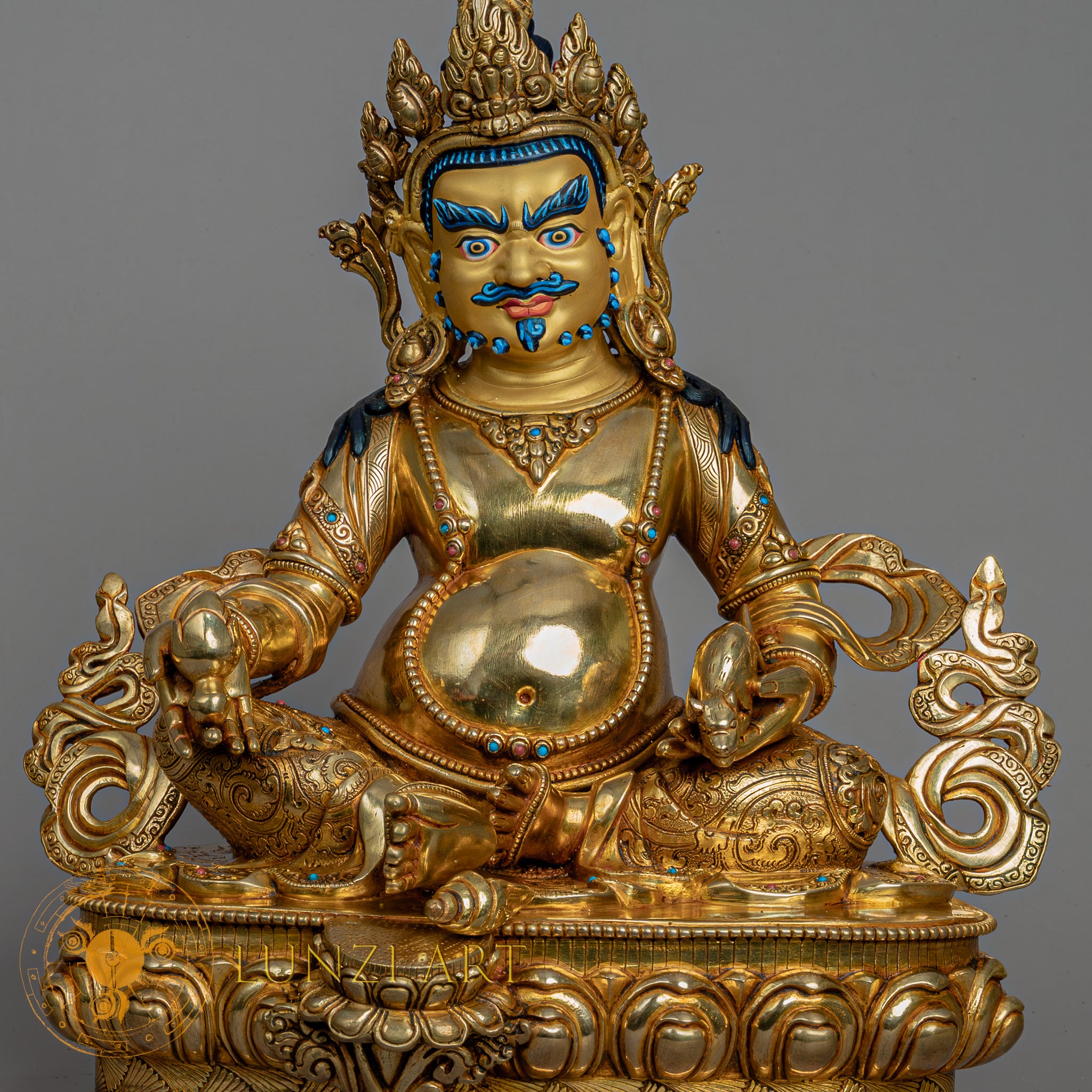 Zambala (jambhala) Statue | Fully Gold-Plated Copper
