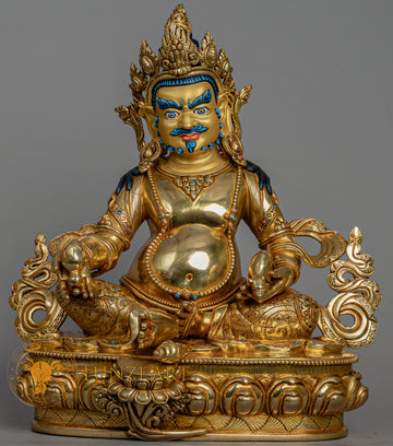 Zambala (jambhala) Statue | Fully Gold-Plated Copper