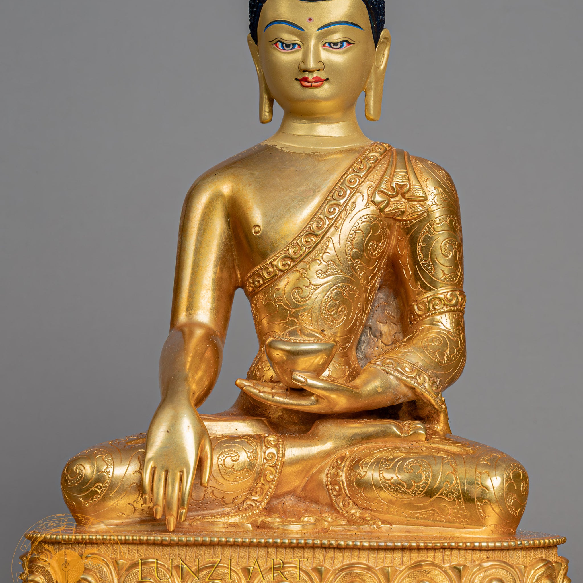 Shakyamuni Buddha Statue | Fully Gold-Plated Copper