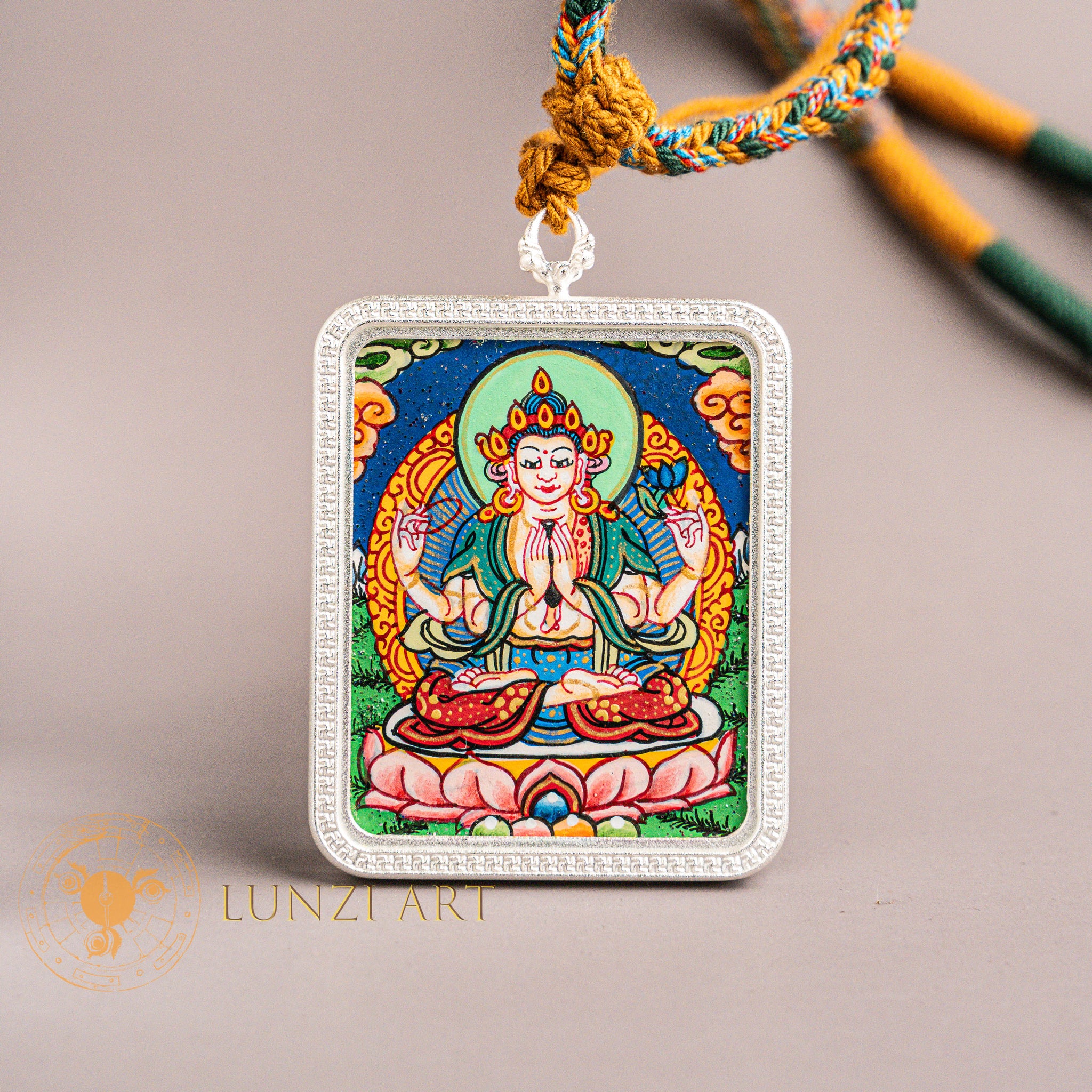 Sacred Chenrezig Thangka Locket: The Embodiment of Universal Love