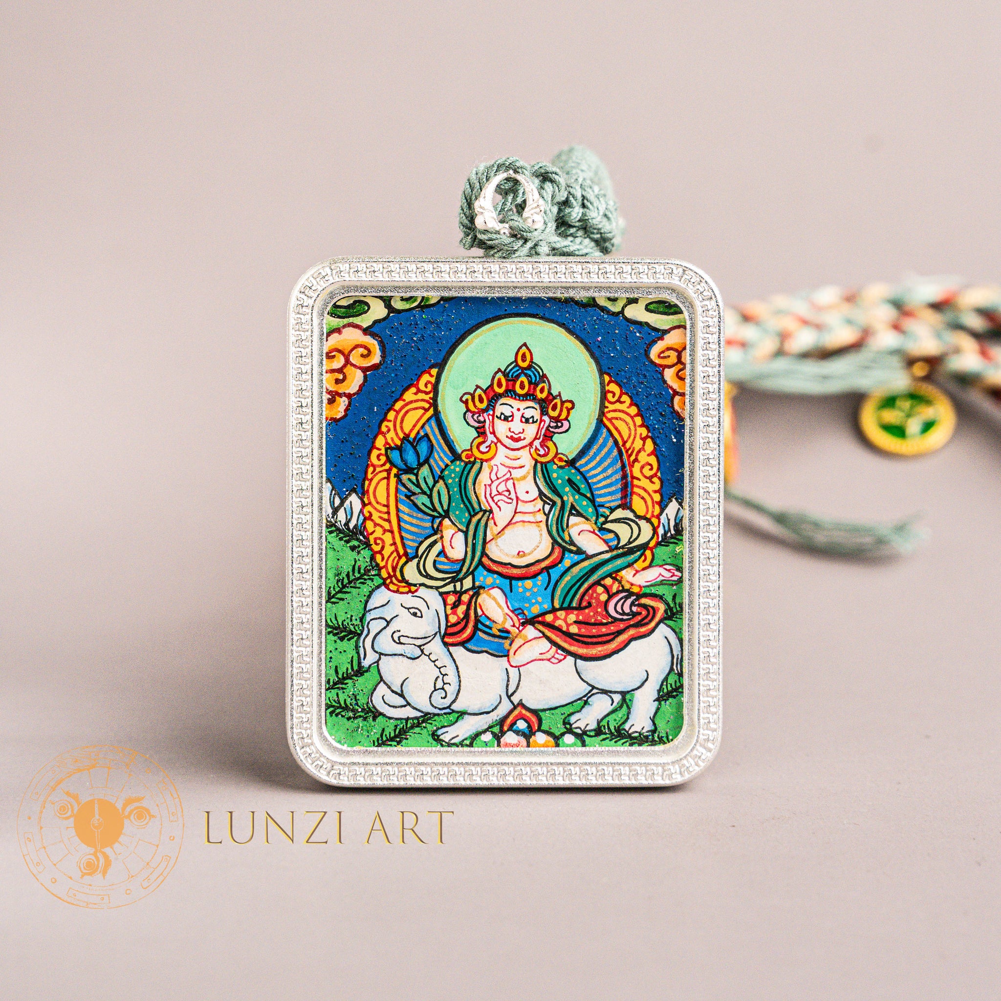 Hand-painted Avalokiteshvara Locket Thangka: The Embodiment of Universal Love