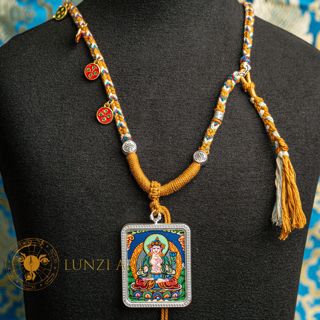 Hand-Painted Avalokiteshvara Locket Thangka: The Embodiment of Universal Love