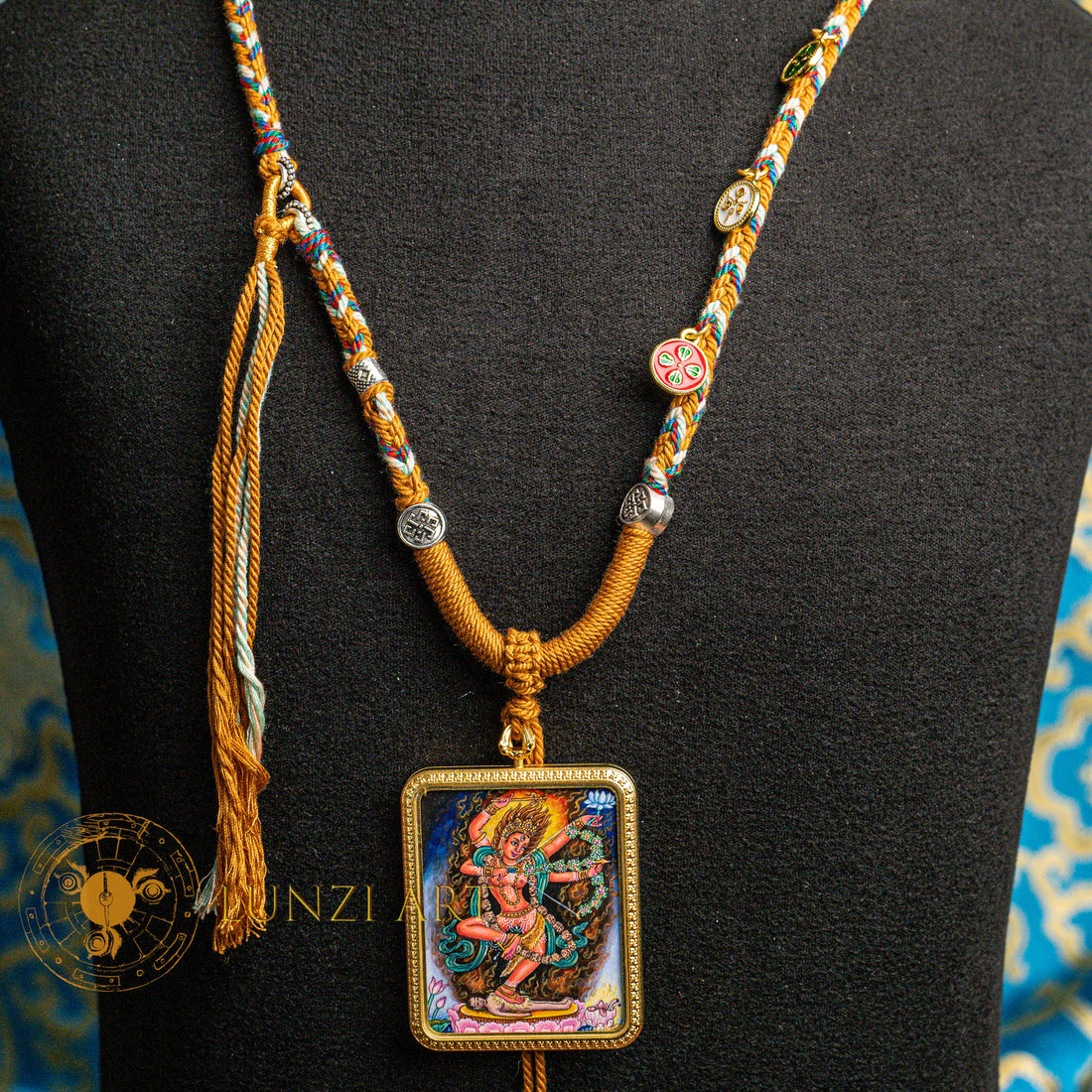 Hand-Painted Vajrayogini Locket Thangka: The Supreme Dakini