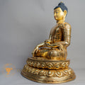 Handmade Shakyamuni buddha Statue | Fully Gold-Plated Copper - S-B-BA-FG-C-SB-00164