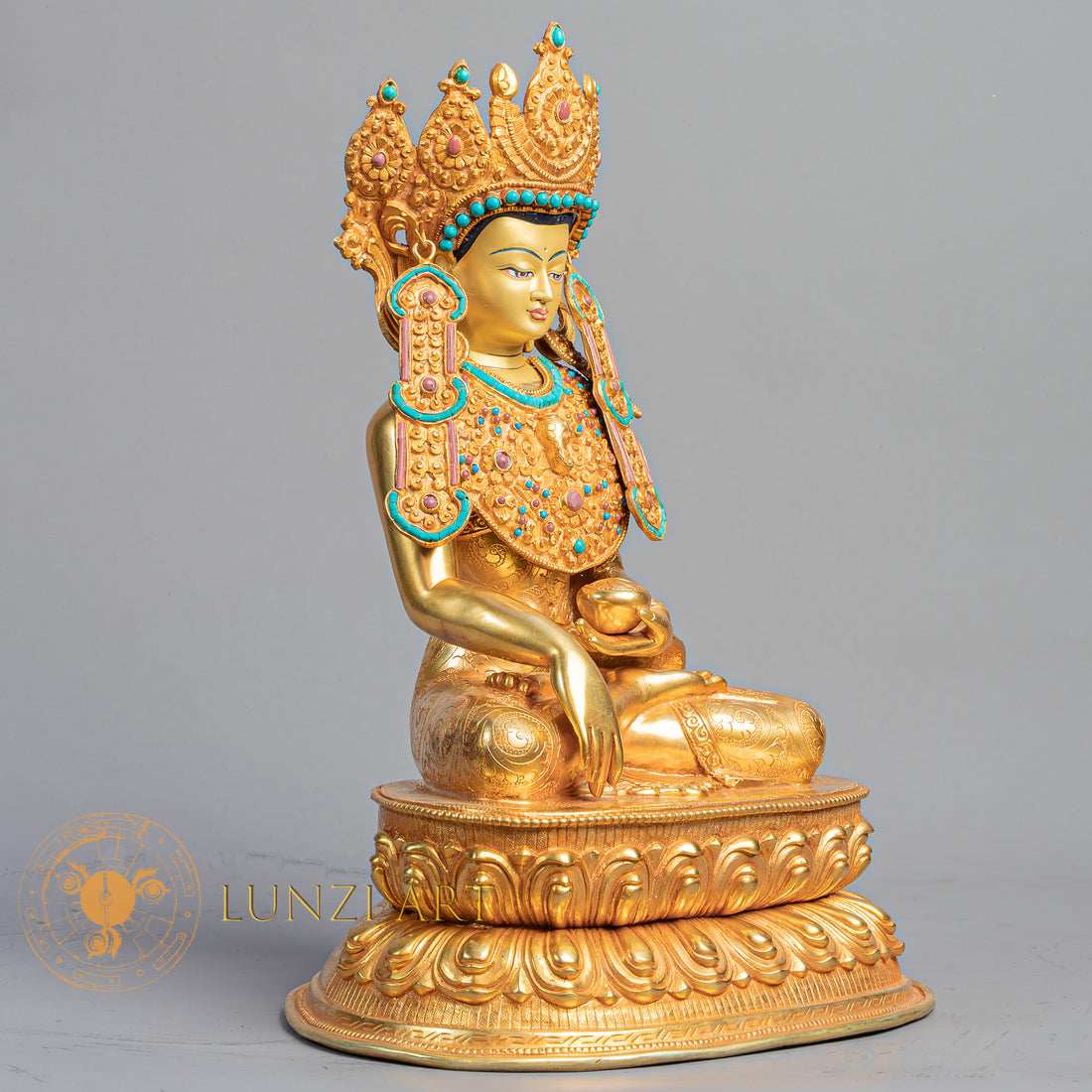 Jowo Rinpoche Shakyamuni Buddha Statue | Fully Gold-Plated Copper