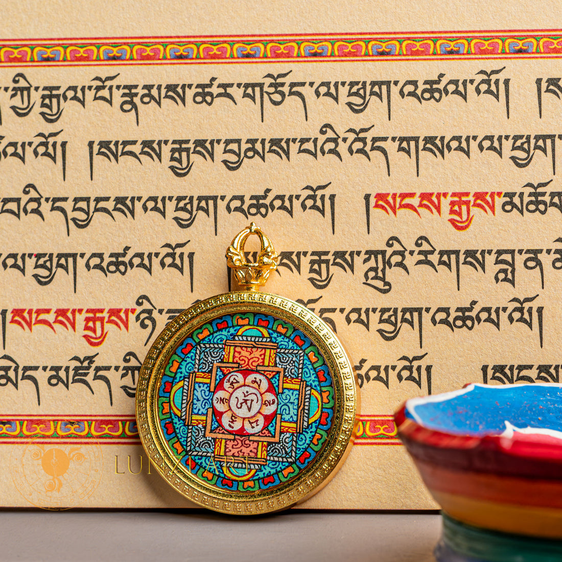 Om Mantra Mandala Locket : The Sacred Map of Compassion