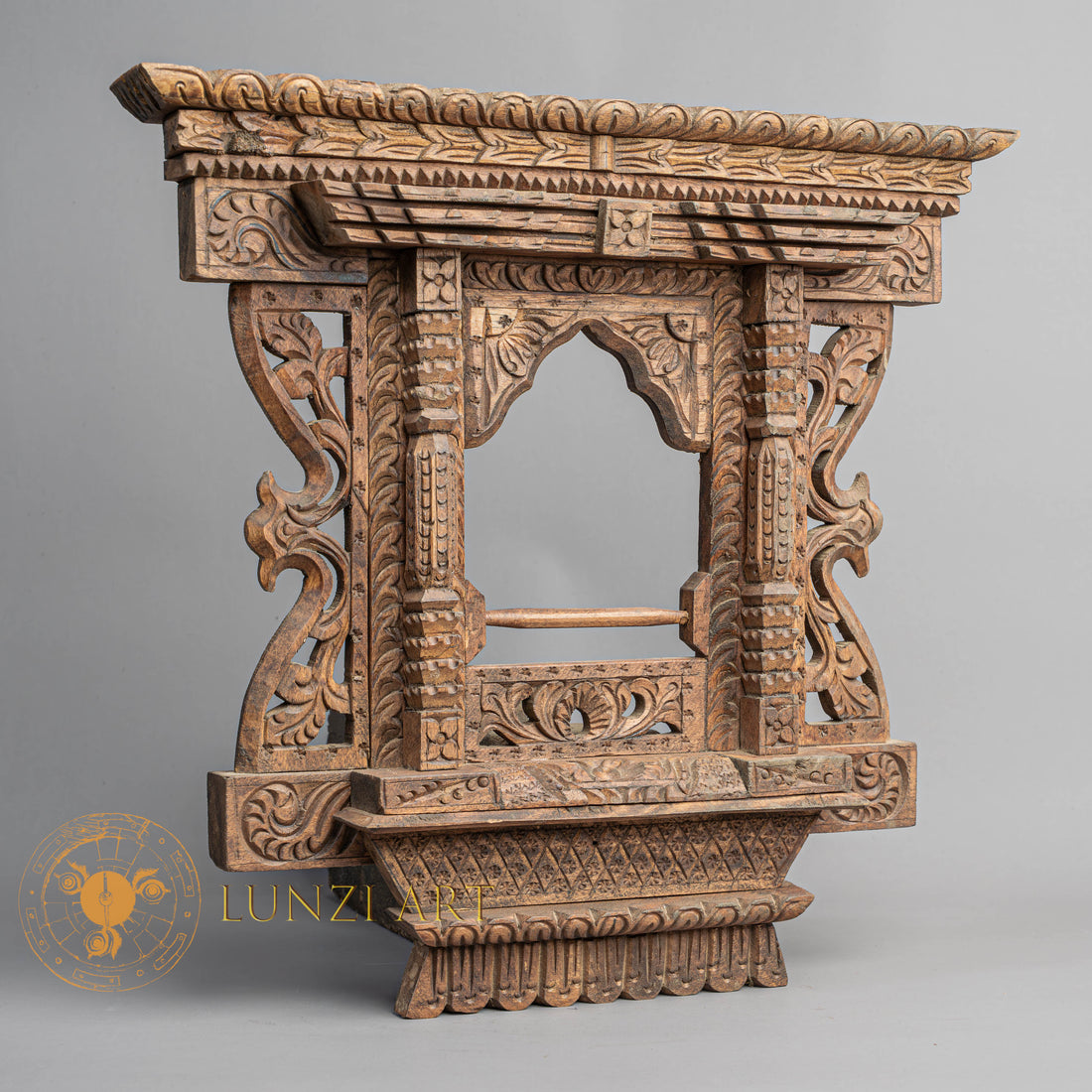 Hand-Carved Traditional Deshay Jhyal (Sacred Window) | Sacred Karma Wood