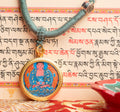 Hand-Painted Amitabha Buddha Locket (Ghau) Thangka - L-A-54