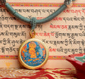 Hand-Painted Manjushri Locket (Ghau) Thangka - L-MJ-52