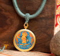 Hand-Painted Manjushri Locket (Ghau) Thangka - L-MJ-52