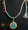 Hand-Painted Green Tara Locket (Ghau) Thangka - L-GT-55