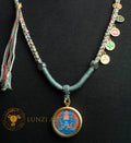 Hand-Painted Amitabha Buddha Locket (Ghau) Thangka - L-A-54