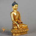 Handcrafted Shakhyamuni Buddha Statue | Full Gold-Plated Copper - S-B-RM-FG-C-SB-00188