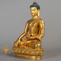 Handcrafted Shakhyamuni Buddha Statue | Full Gold-Plated Copper - S-B-RM-FG-C-SB-00188