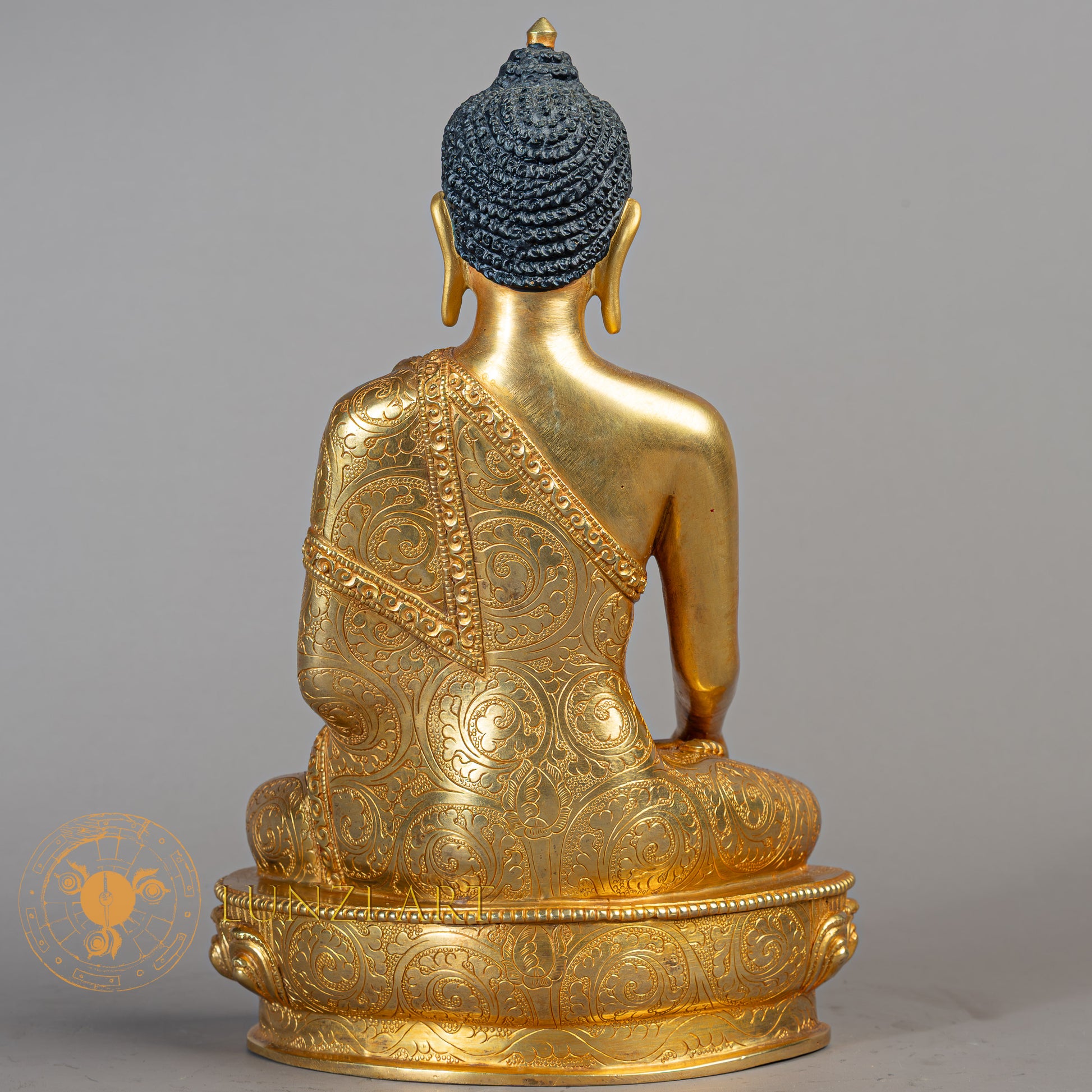 Handcrafted Shakhyamuni Buddha Statue | Full Gold-Plated Copper - S-B-RM-FG-C-SB-00188