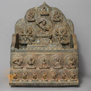 Sleeping Buddha Temple Altar | Hand-Carved Wood & Clay