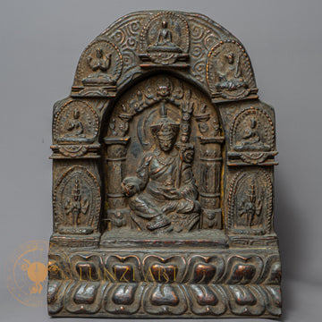 Handcrafted Wooden Rinpoche Altar – Antique Style Padmasambhava (Guru Rinpoche) Shrine