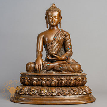 Shakyamuni Buddha Statue | Copper Oxidized