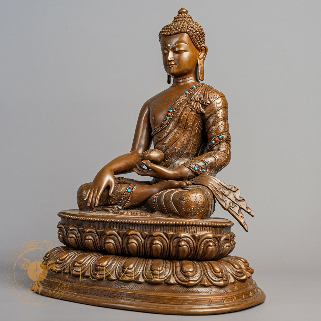 Shakyamuni Buddha Statue | Copper Oxidized