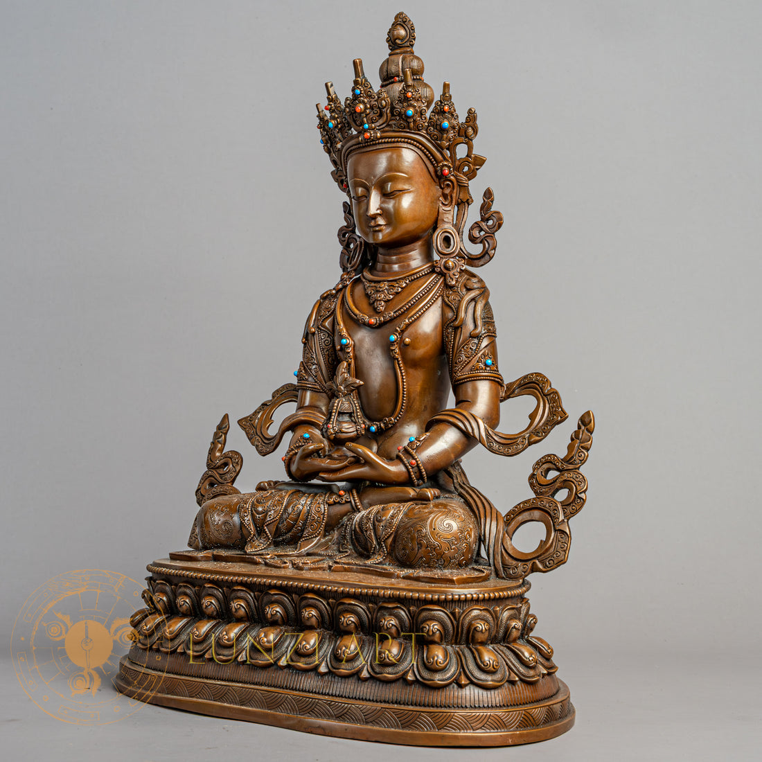 Amitayus Statue | Copper Oxidized