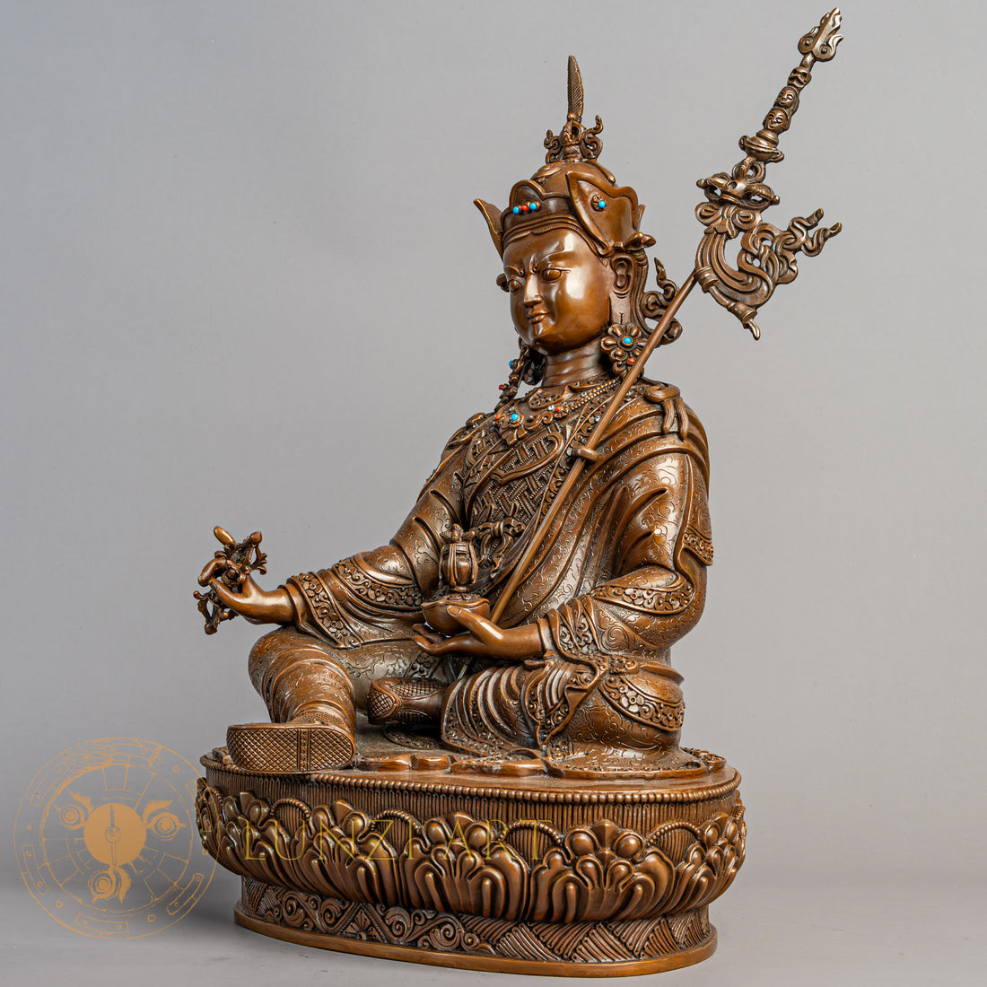 Guru Rinpoche (Padmasambhava）Statue | Copper Oxidized
