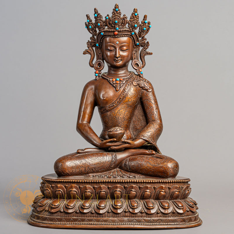 Amitayus Statue | Copper Oxidized