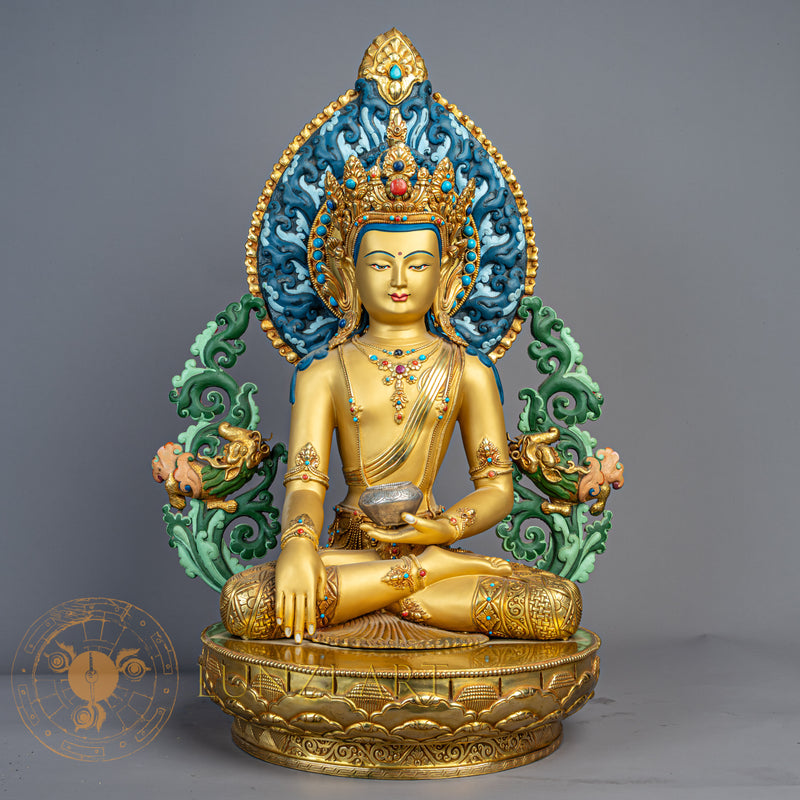 Shakyamuni Buddha Statue | Copper with Gold Dust Finish
