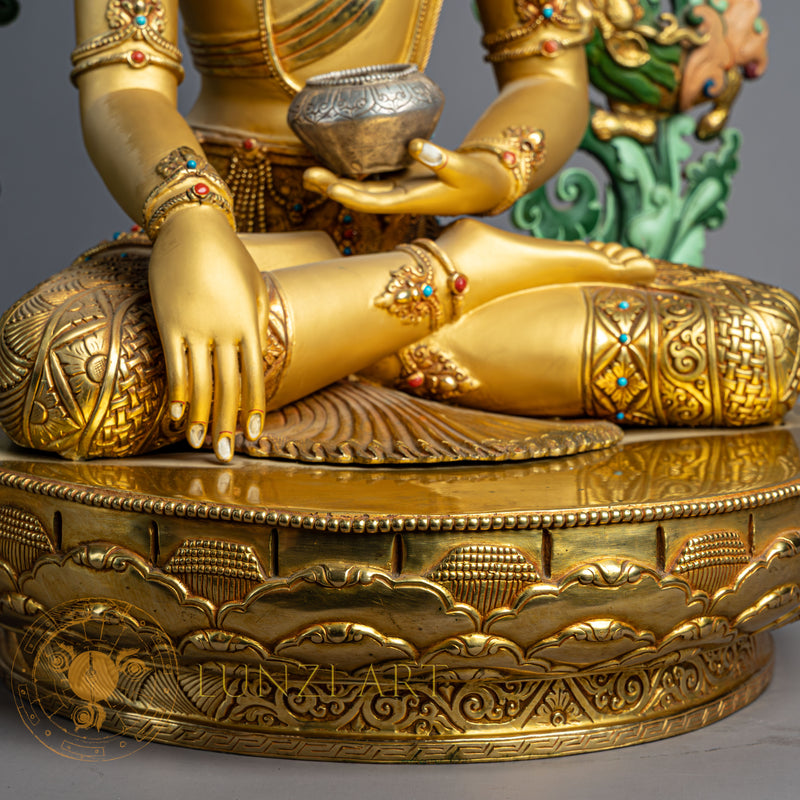Shakyamuni Buddha Statue | Copper with Gold Dust Finish