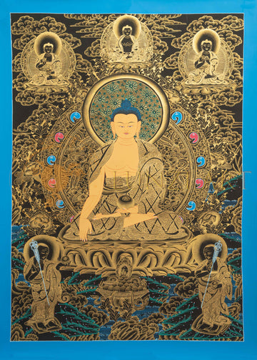 Shakyamuni Buddha Thangka: The Historical Buddha of Enlightenment