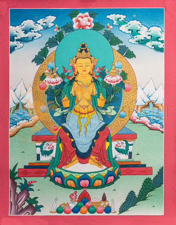 Maitreya Thangka: The Future Buddha of Loving-Kindness