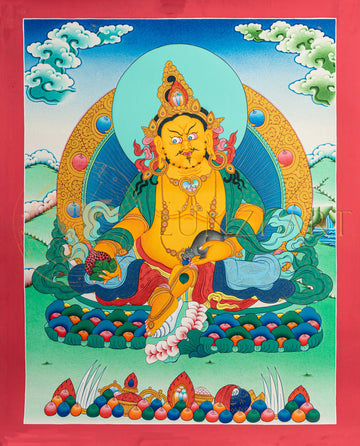 Jambhala Thangka: The Bodhisattva of Wealth and Abundance