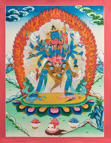Chakrasambhara Thangka: The Deity of Enlightened Bliss and Union