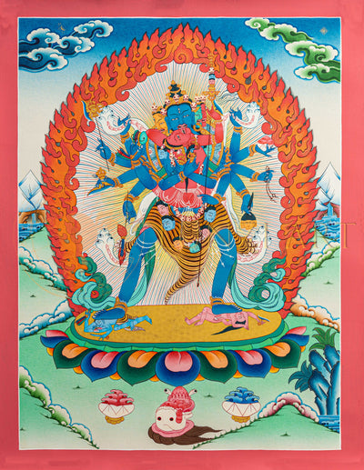 Chakrasambhara Thangka: The Deity of Enlightened Bliss and Union