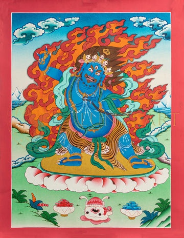 Vajrapani Thangka: The Bodhisattva of Spiritual Power