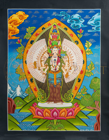 Avalokiteshvara Thangka: The Bodhisattva of Infinite Compassion