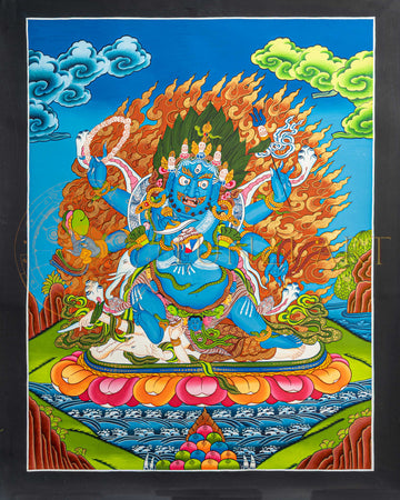 6-armed Mahakala Thangka: The Six-Armed Protector of the Dharma