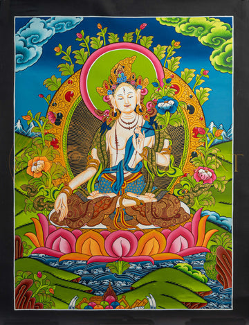 White Tara Thangka: The Mother of Compassion and Longevity