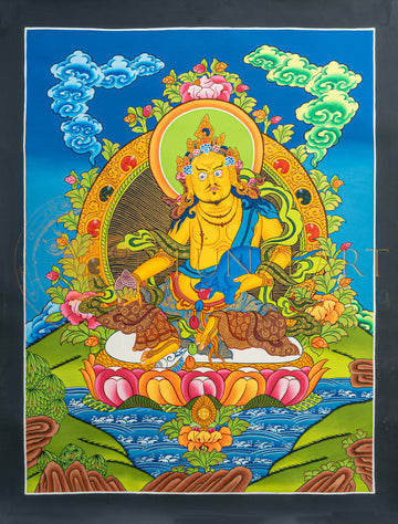Jambhala Thangka: The Bodhisattva of Wealth and Abundance.