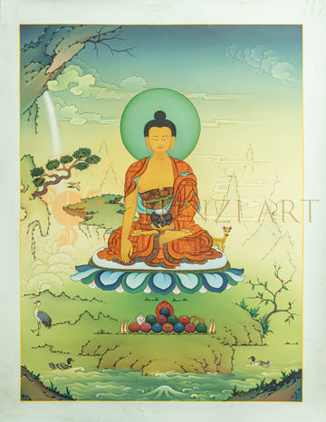Shakyamuni Buddha Thangka: The Historical Buddha of Enlightenment