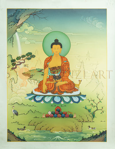 Shakyamuni Buddha Thangka: The Historical Buddha of Enlightenment