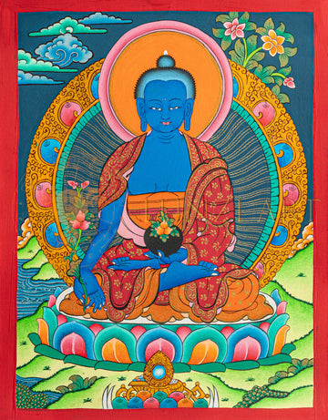 Medicine Buddha Thangka: The Buddha of Healing and Compassion