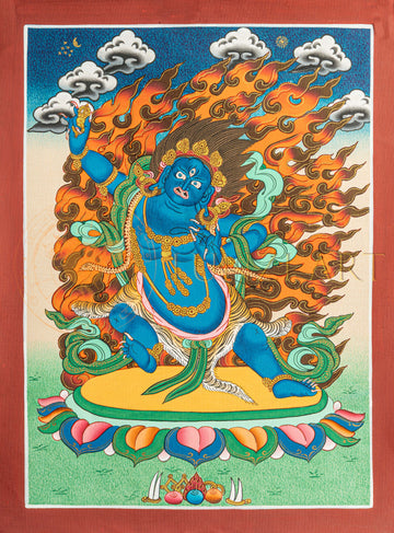 Vajrapani Thangka: The Bodhisattva of Spiritual Power