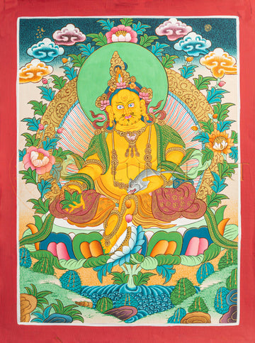 Jambhala Thangka: The Bodhisattva of Wealth and Abundance.